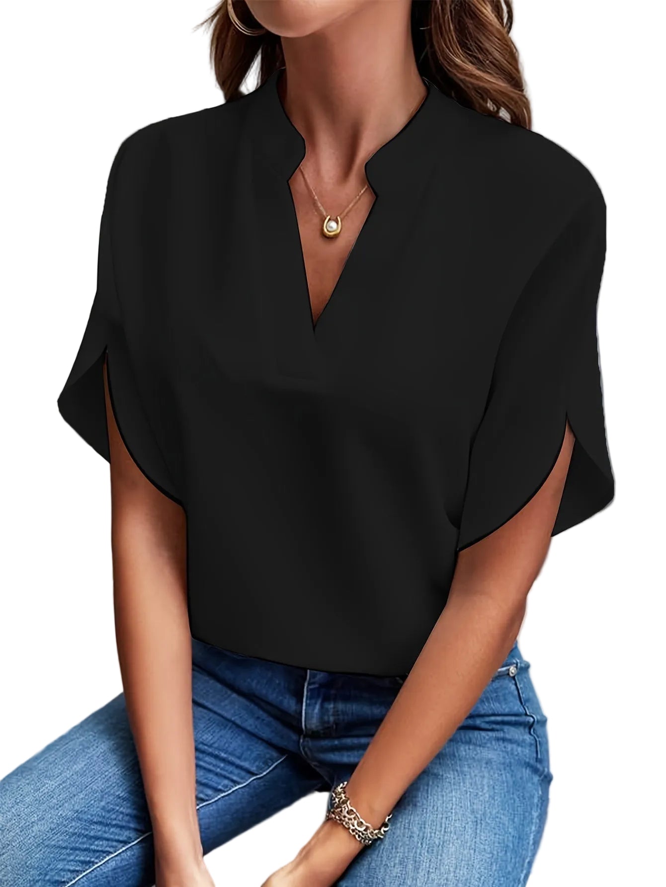 Kvinnes Bluse Lett og Elegant 3