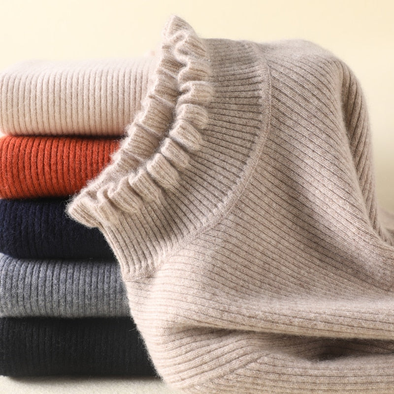 Kvinnes Turtleneck Genser Komfortabel Stil 1