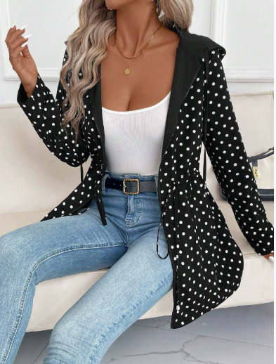 Kvinnes Vendbar Kåpe med Leopardtrykk 3