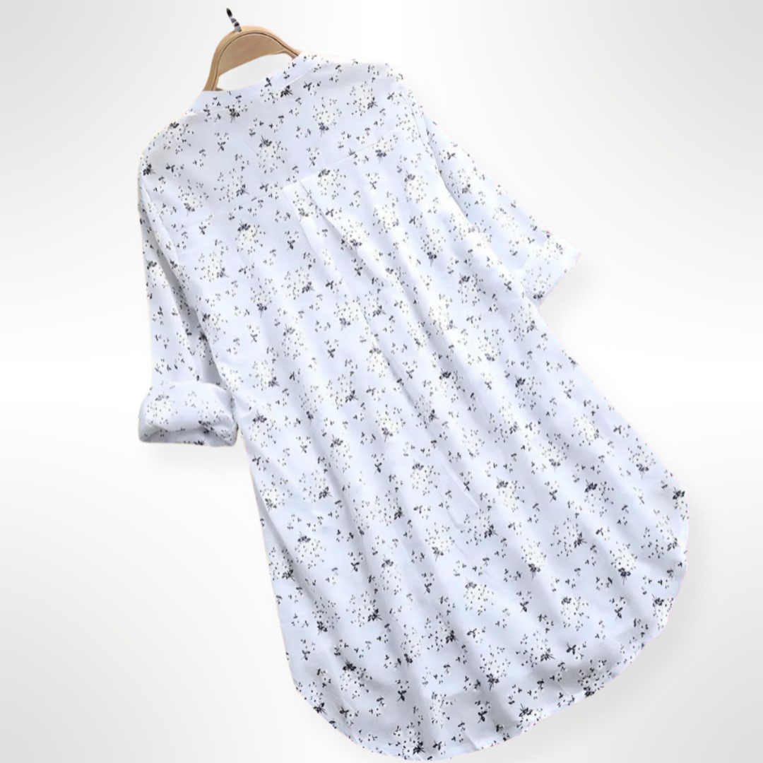 Kvinnesommerbluse Blomstermønster Uformell Stil 1
