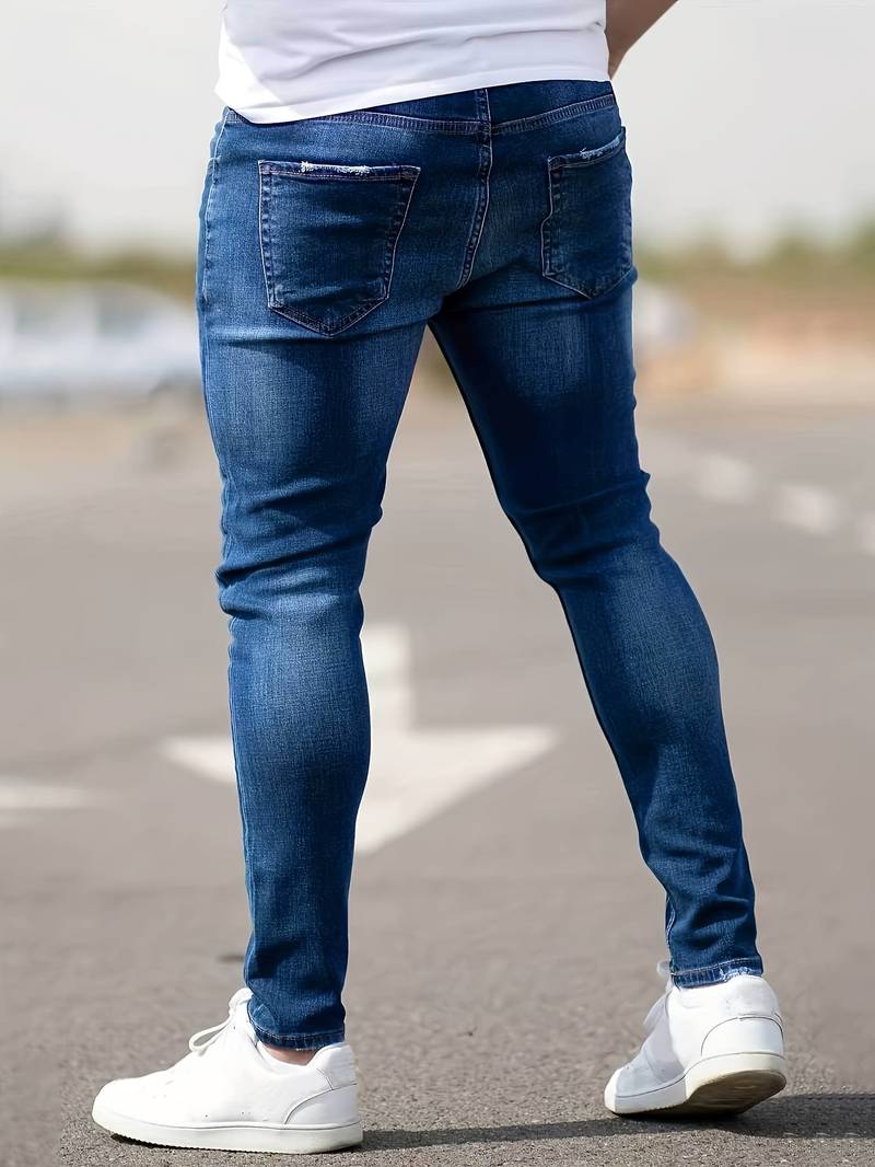 Menns Revne Jeans Trendy Design Høykvalitets Denim-2