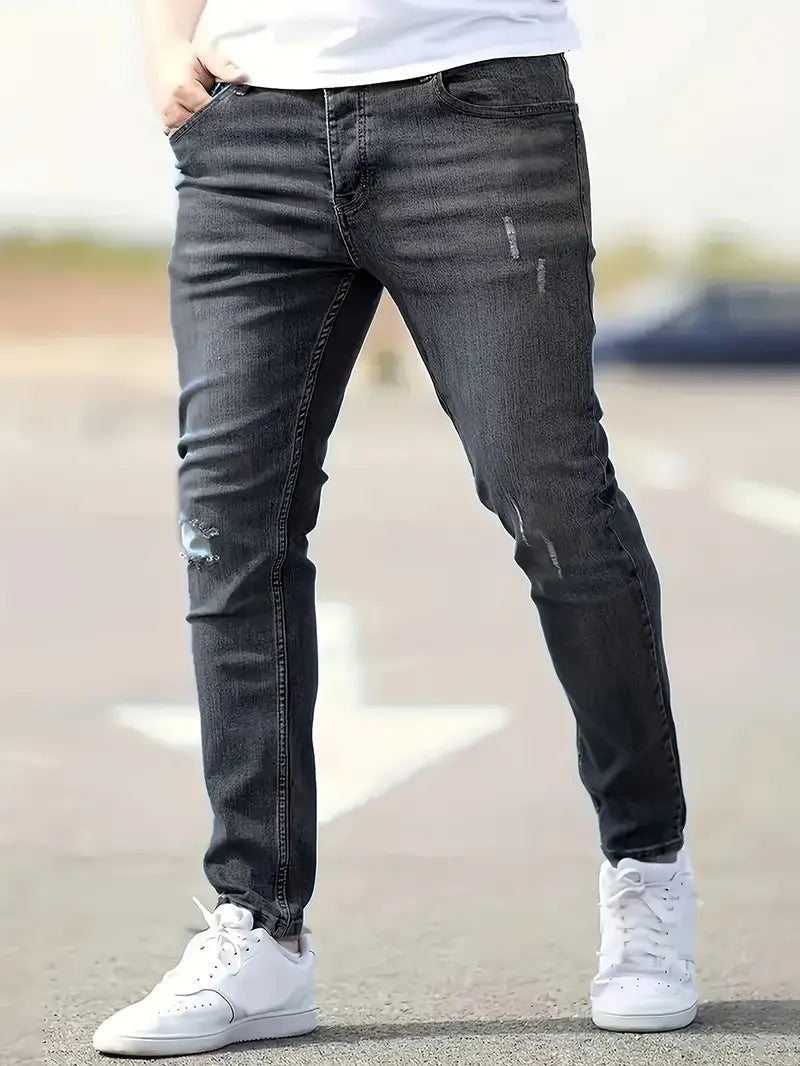 Variant image for Menns Revne Jeans Trendy Design Høykvalitets Denim-8