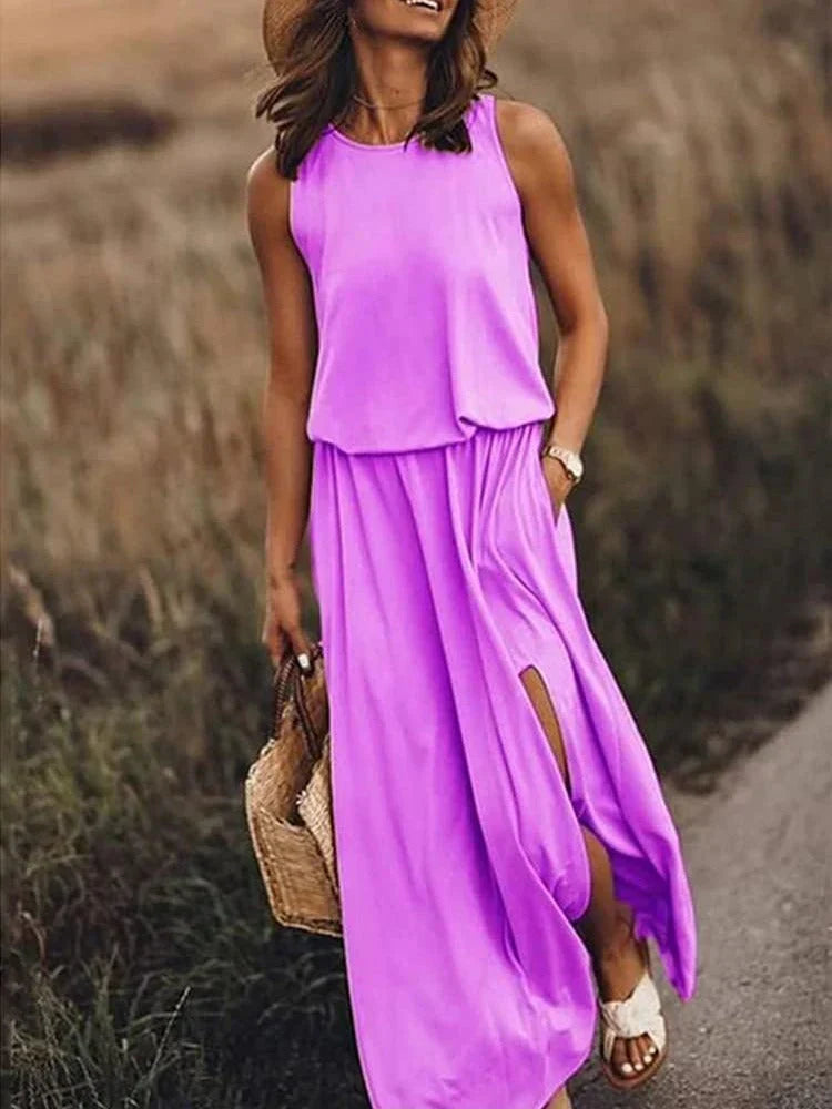 Maxi Kjole Dame Avslappet Stil 5