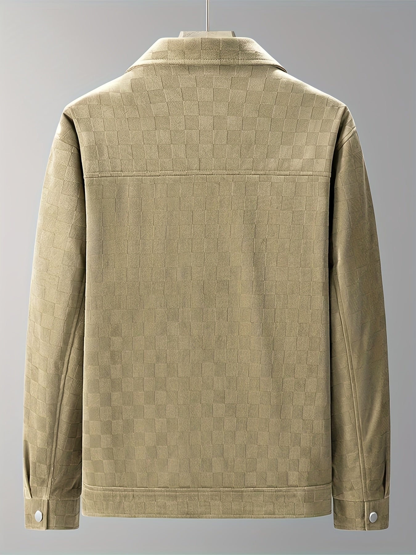 Men's Trucker Jacket with Classic Check Pattern 7