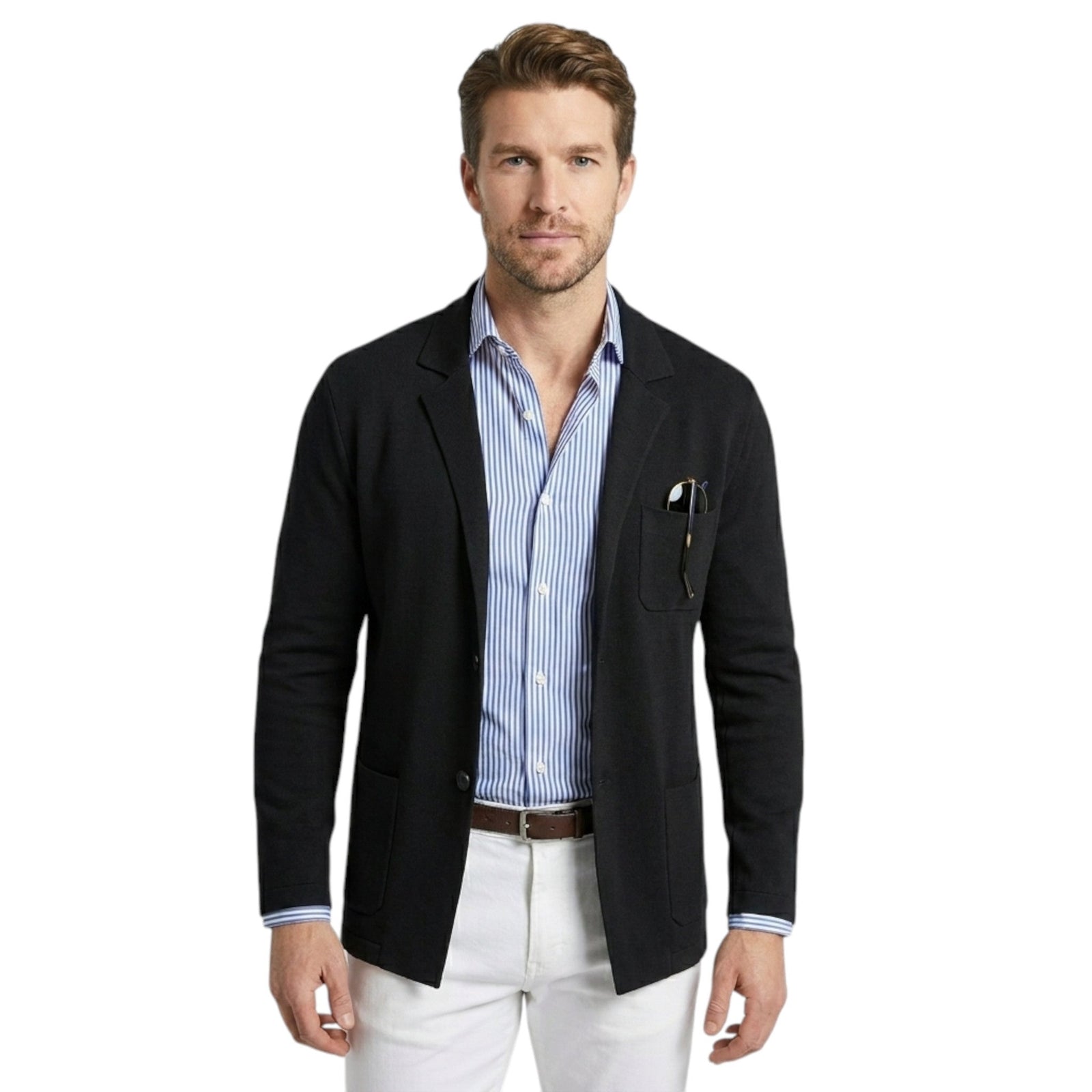 Menns Blazer med Jakkekrage Klassisk Stil 1
