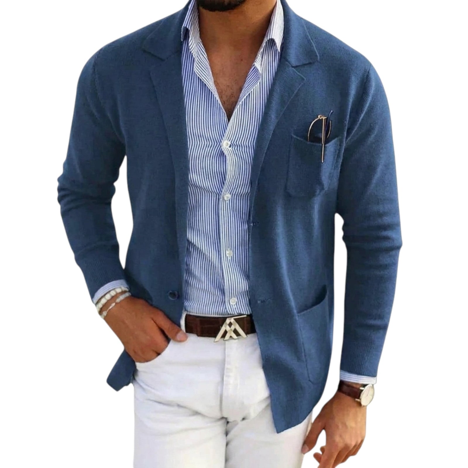 Menns Blazer med Jakkekrage Klassisk Stil 3