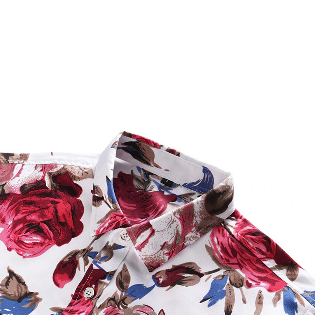 Menns Blomsterskjorte med Romantisk Design 7