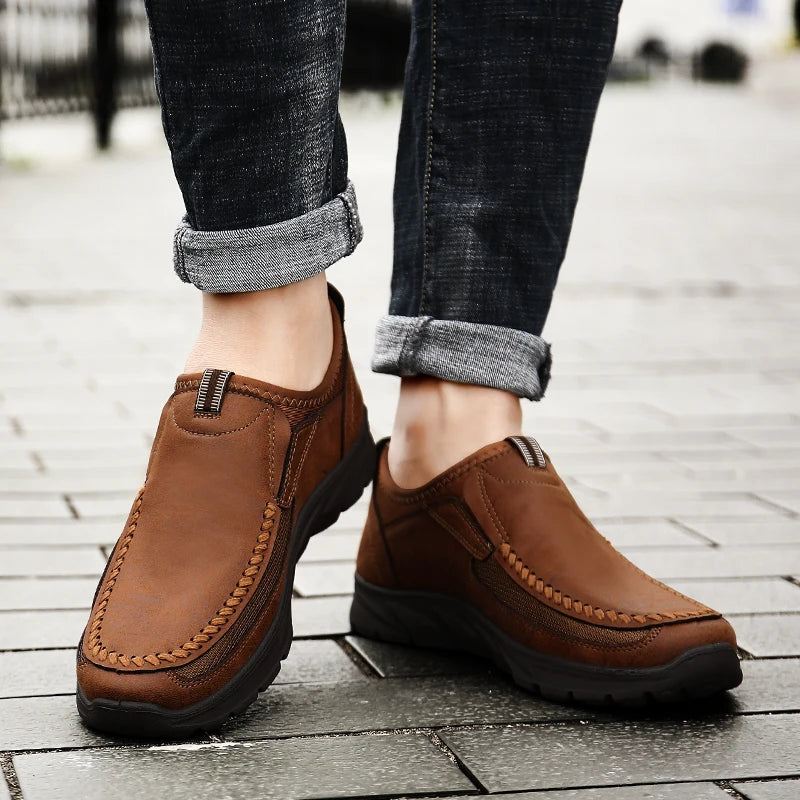 Menns Fritidssko Loafers i Retro Stil 3