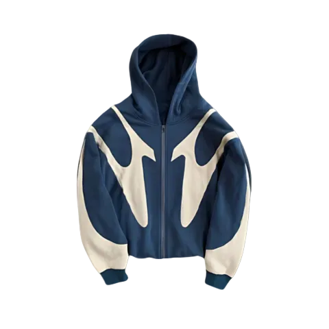 Menns Hettegenser med Glidelås og Retro Design 0