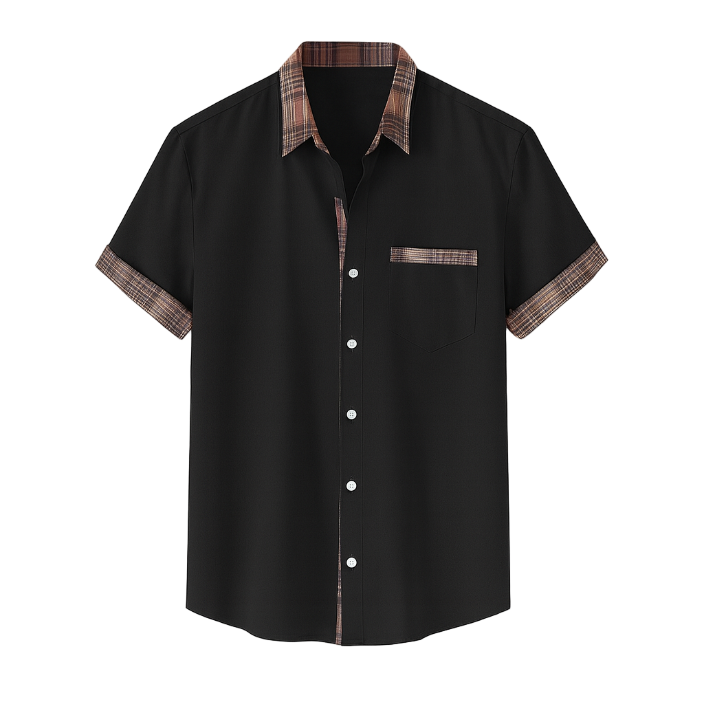 Menns Kortermet Skjorte Moderne Design 1