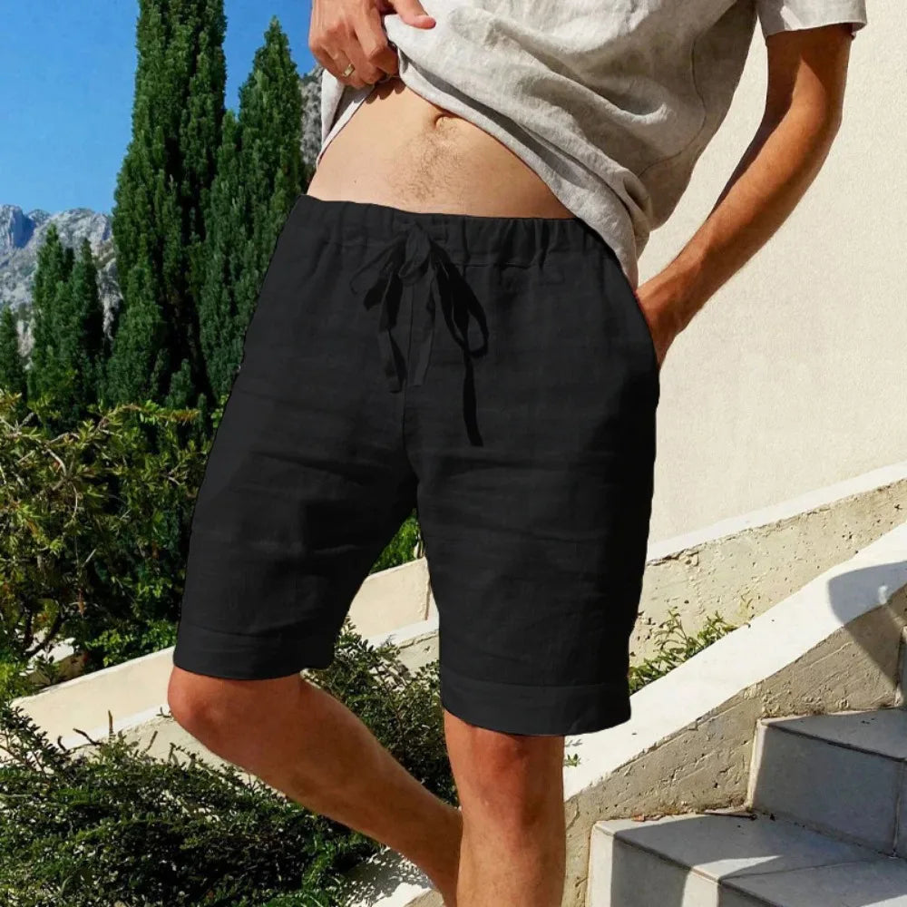 Menns Linshorts Klassisk Stil Allsidig Design 2