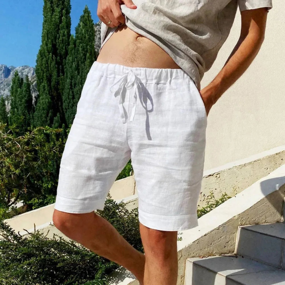 Menns Linshorts Klassisk Stil Allsidig Design 4