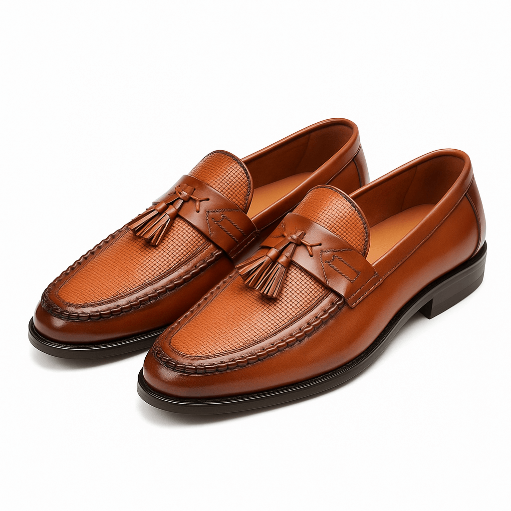 Menns Loafers Vevd Design Slip-On med Duskdetaljer 3