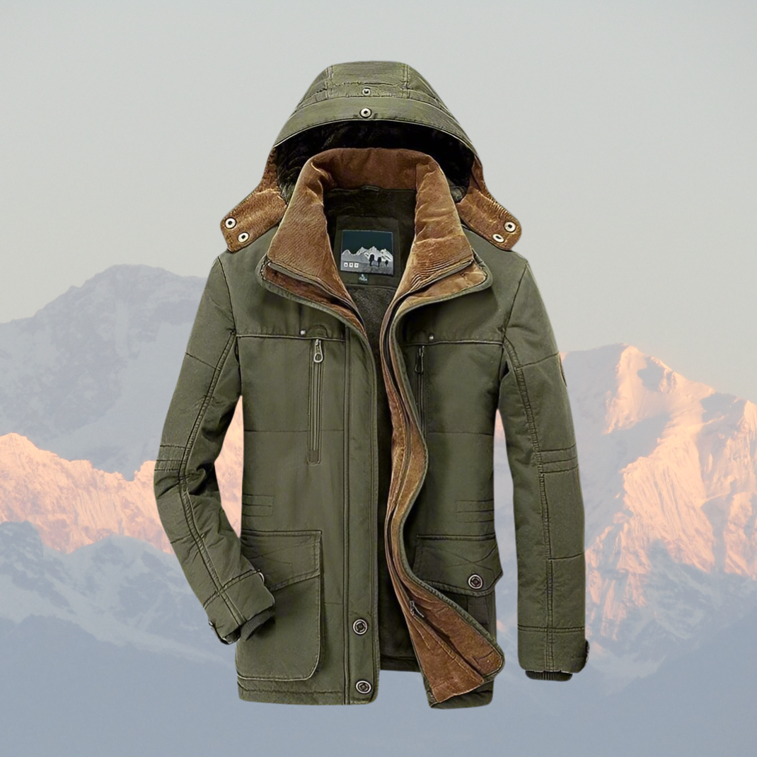 Menns Parka med Fuskepels og Militærinspirert Stil 2