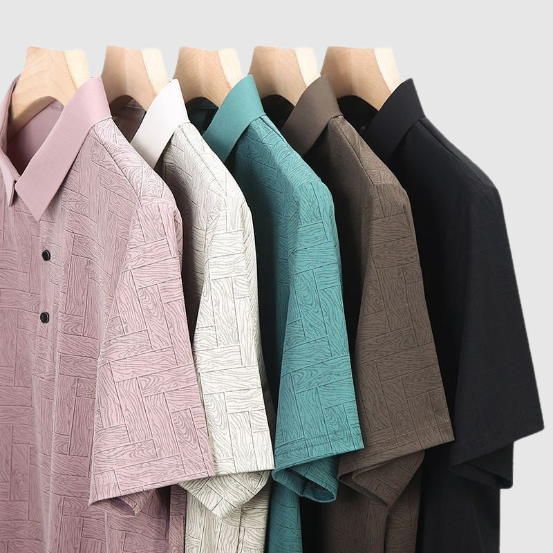 Menns Polo Skjorte med Geometrisk Mønster 6