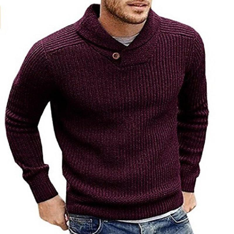 Menns Strikket Genser Rund Hals Moderne Stil 3