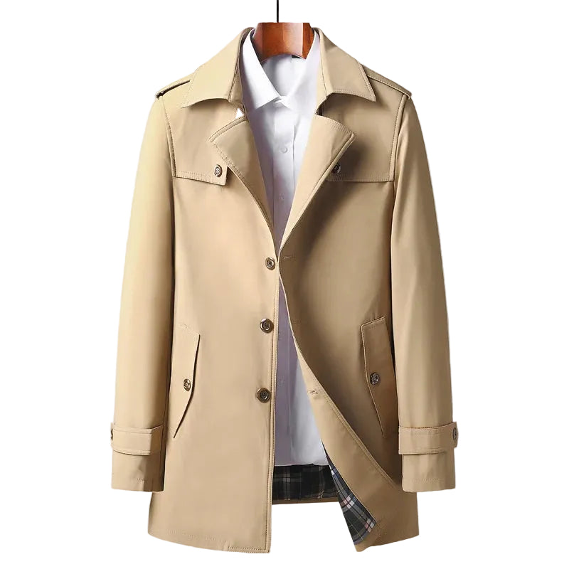Menns Trenchcoat Moderne Klassisk Stil 0