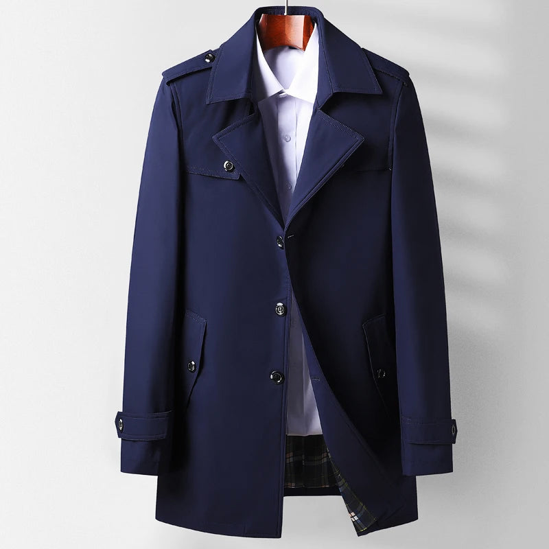 Menns Trenchcoat Moderne Klassisk Stil 2