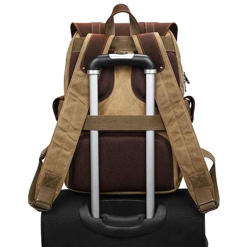 Menns Vintage Kamera Ryggsekk 4