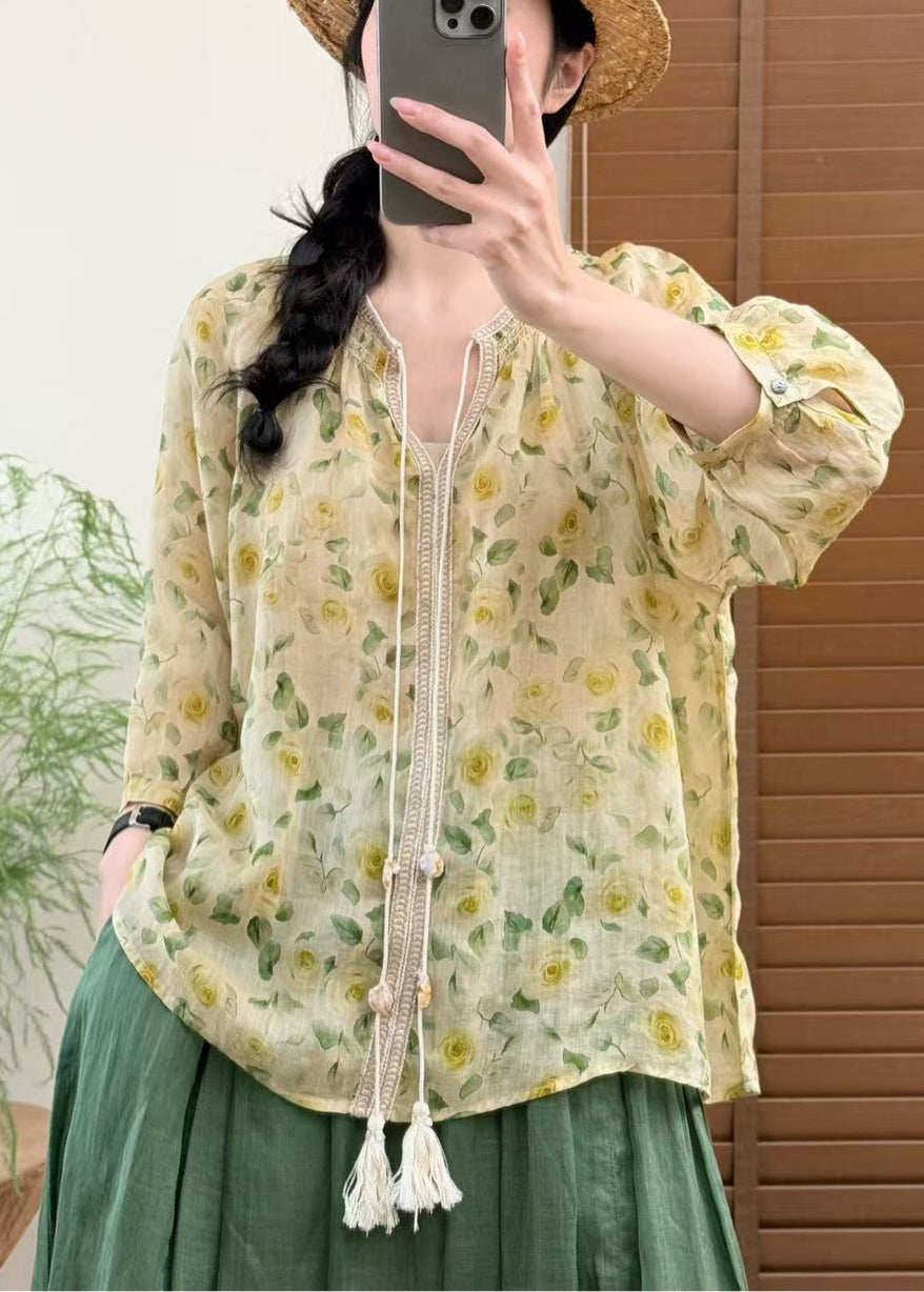 Oversized Skjorte Dame med Unikt Print 1