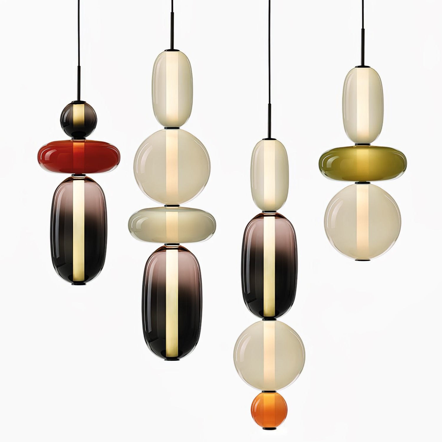 Pendellampe i glass med moderne design 1