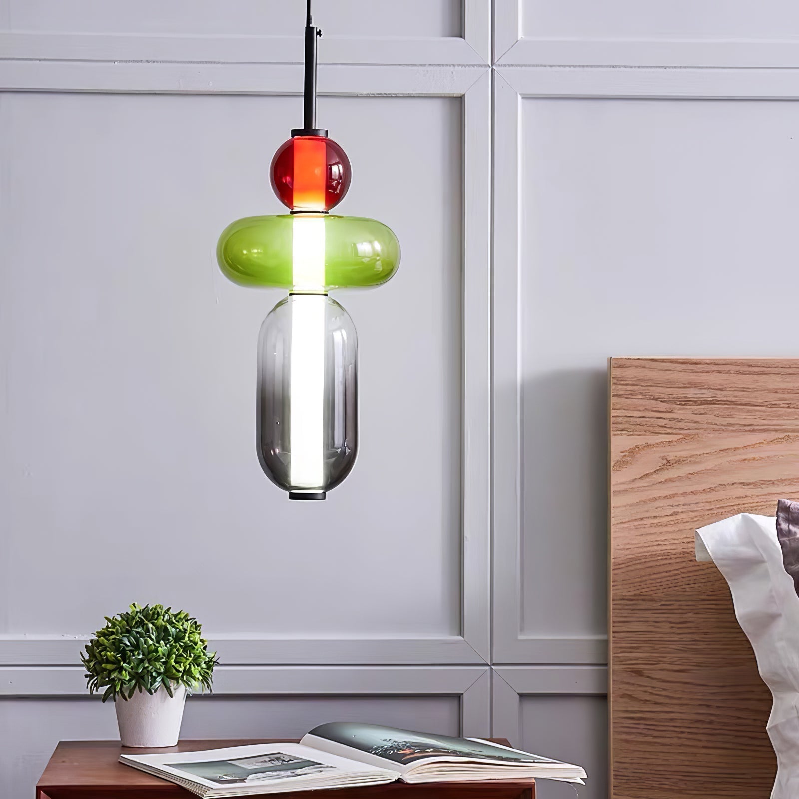 Pendellampe i glass med moderne design 5