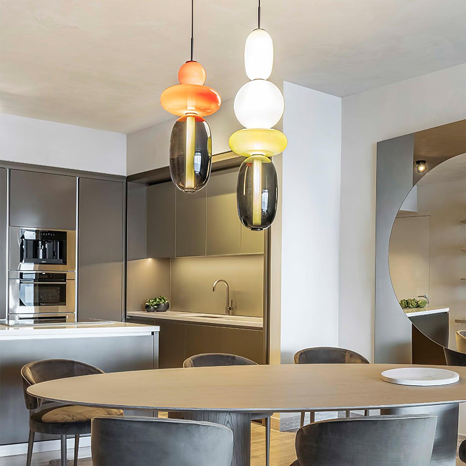 Pendellampe i glass med moderne design 7
