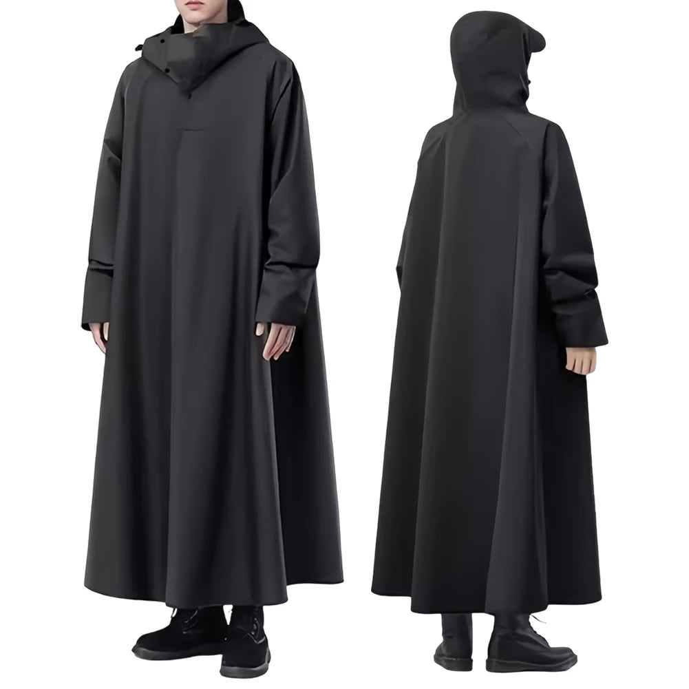 Regnfrakk for Menn og Kvinner, Vanntett Oxford, Hurtigtørkende, Overdimensjonert med Hette 7