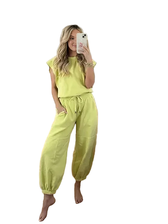 Dame Jumpsuit Uformell med Snor i Midjen Polyester-1