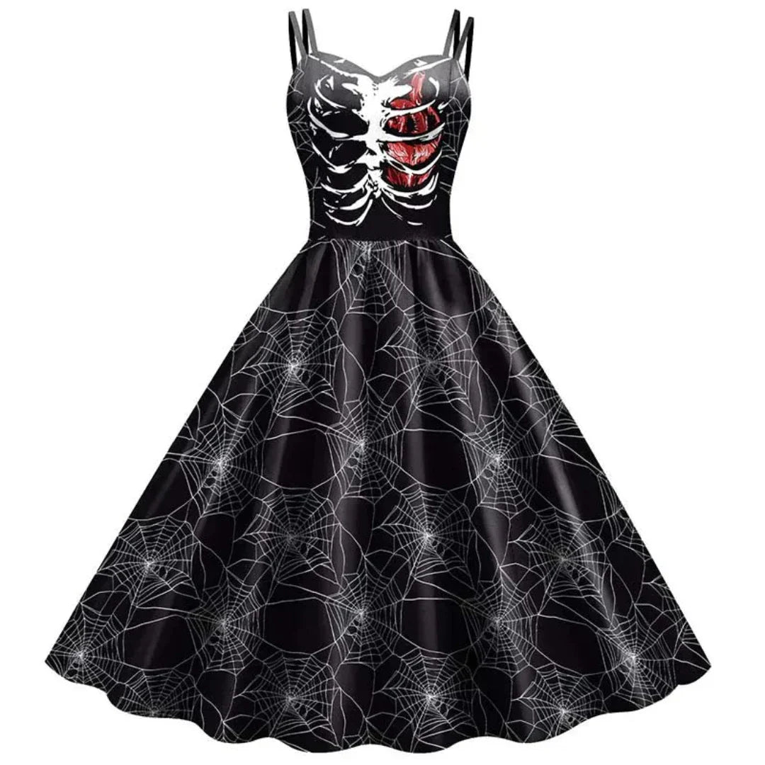 Damekjole Gotisk A-Line Vintage Stil Lett Stoff 2