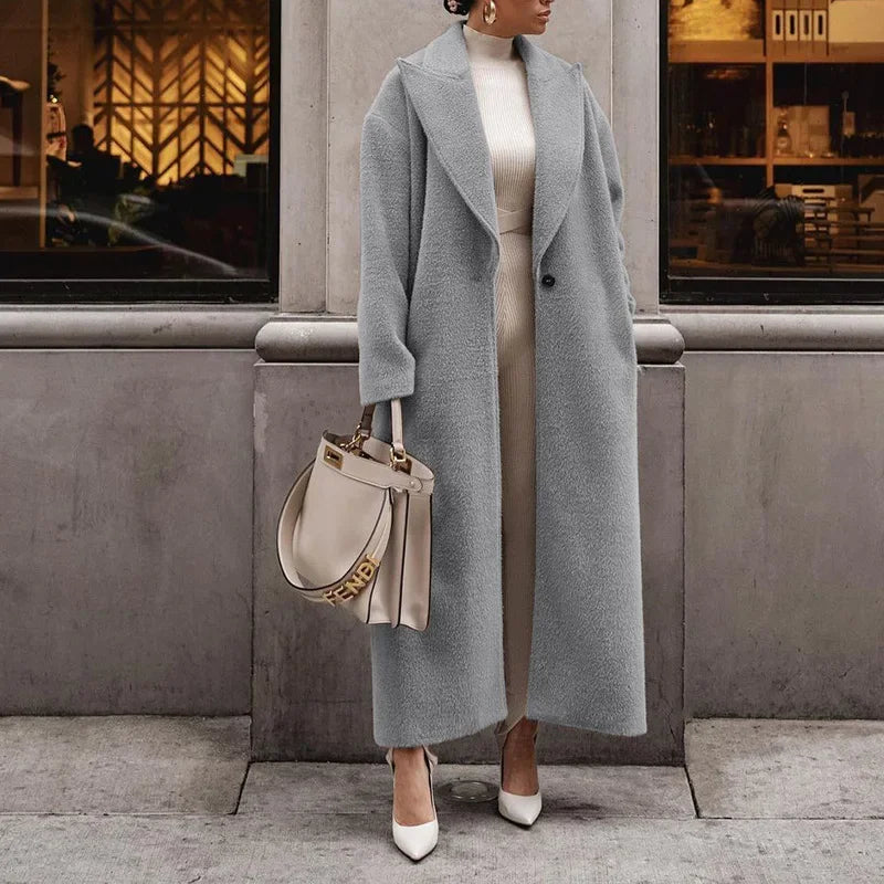 Variant image for Dame Lang Fleecejakke Beige Elegant Polyester-13