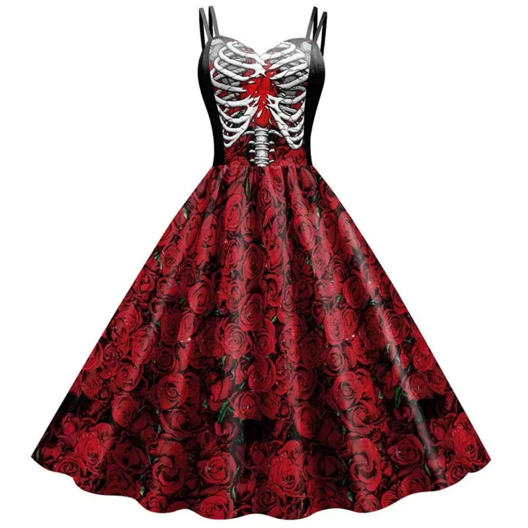 Variant image for Damekjole Gotisk A-Line Vintage Stil Lett Stoff-21