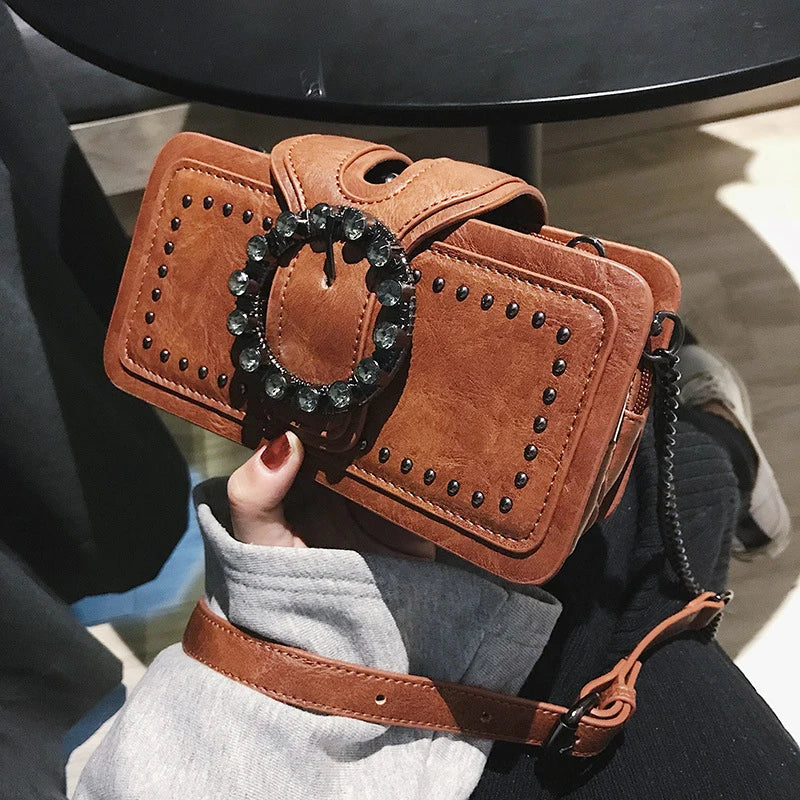 Dame Crossbody Veske Tidløs PU-skinn Kompakt Design 4