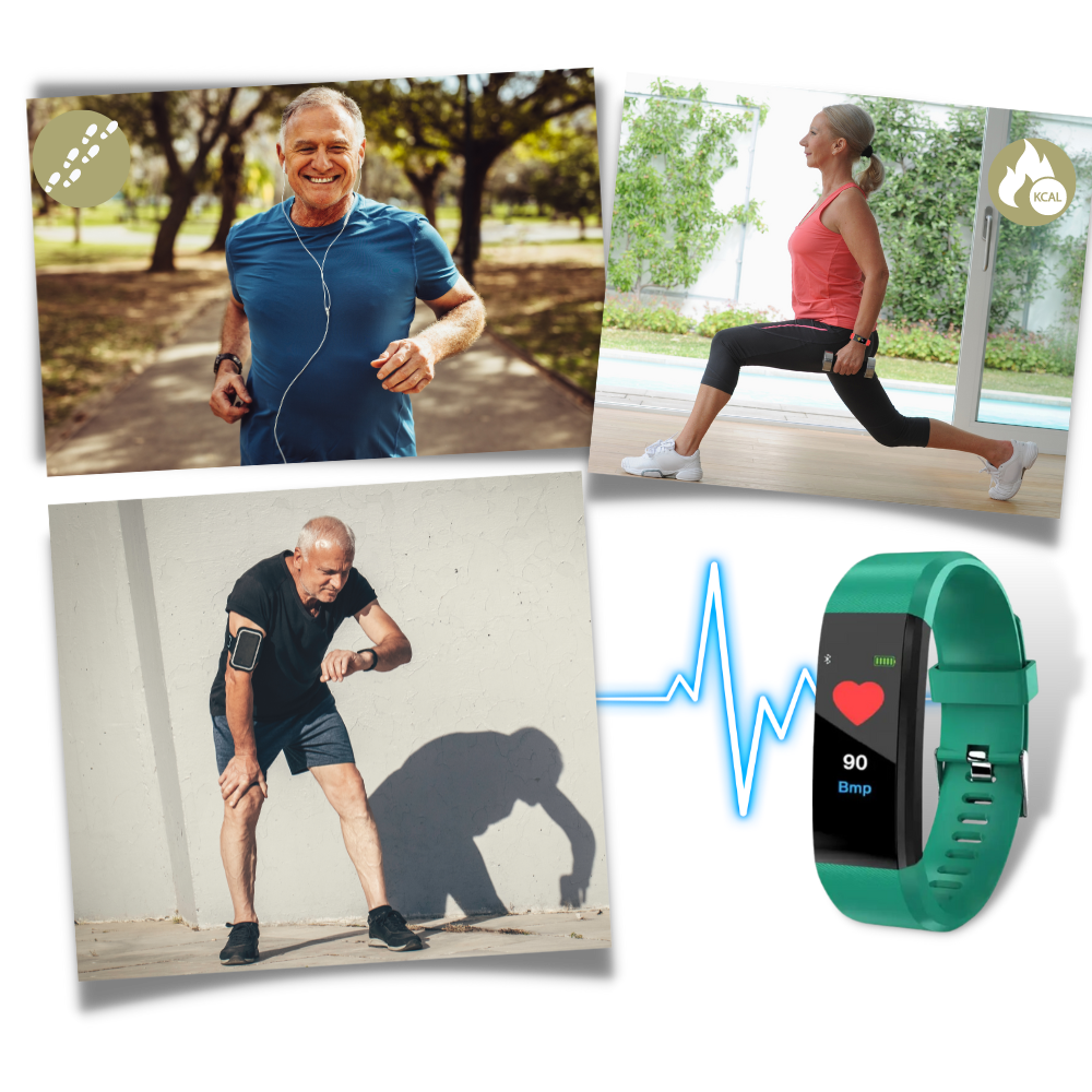 Senior smartklokke med helsemonitor og treningsfunksjoner