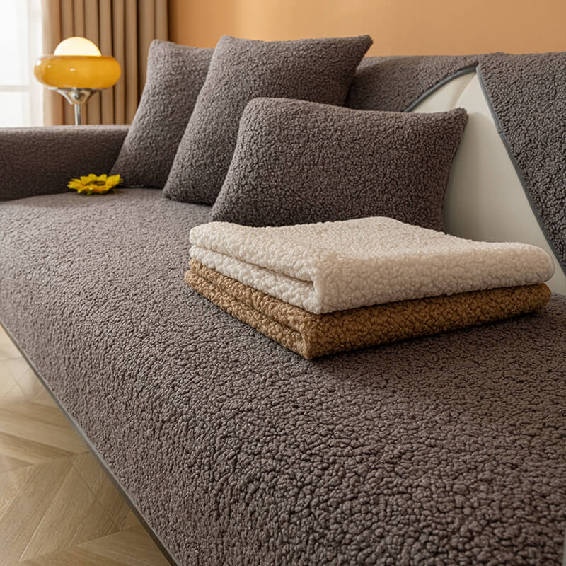 Sofatrekk i Teddy Fleece Myk Tekstur til Hjemmet 5