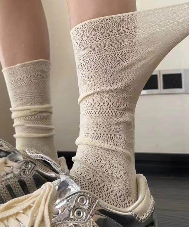Sokker Dame Mid Tube Mesh Design Komfortabel og Pustende 1