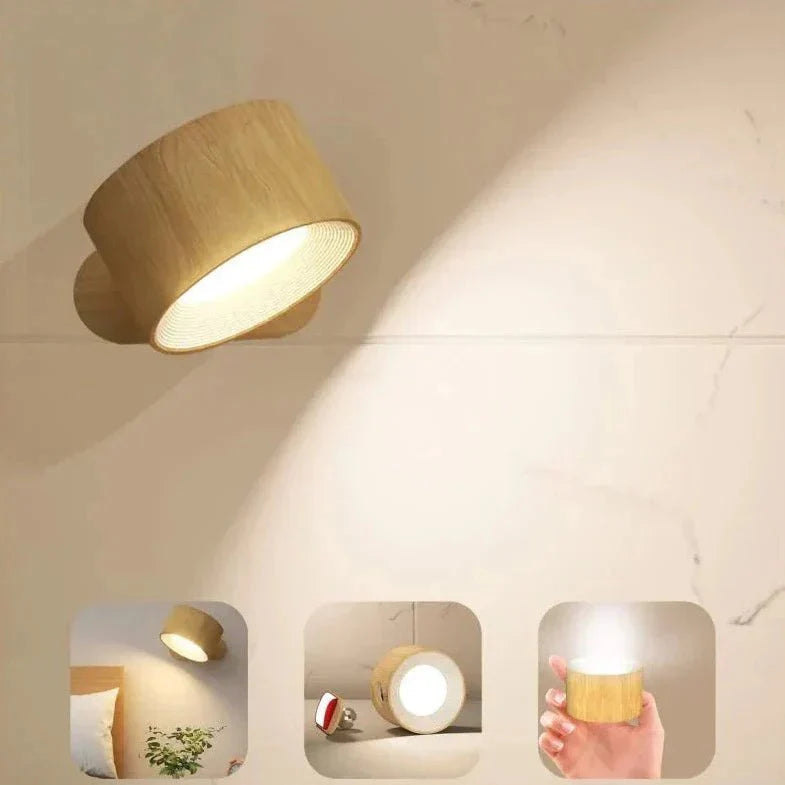 Trådløs Vegglampe for Stue og Soverom - Moderne Leselampe med Magnetisk Festemekanisme 4