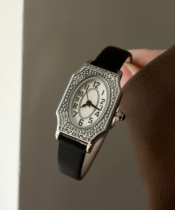 Unisex Armbåndsur Retro Stil Med Firkantet Blomstermotiv 1