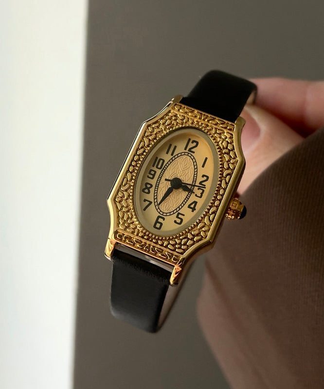 Unisex Armbåndsur Retro Stil Med Firkantet Blomstermotiv 2