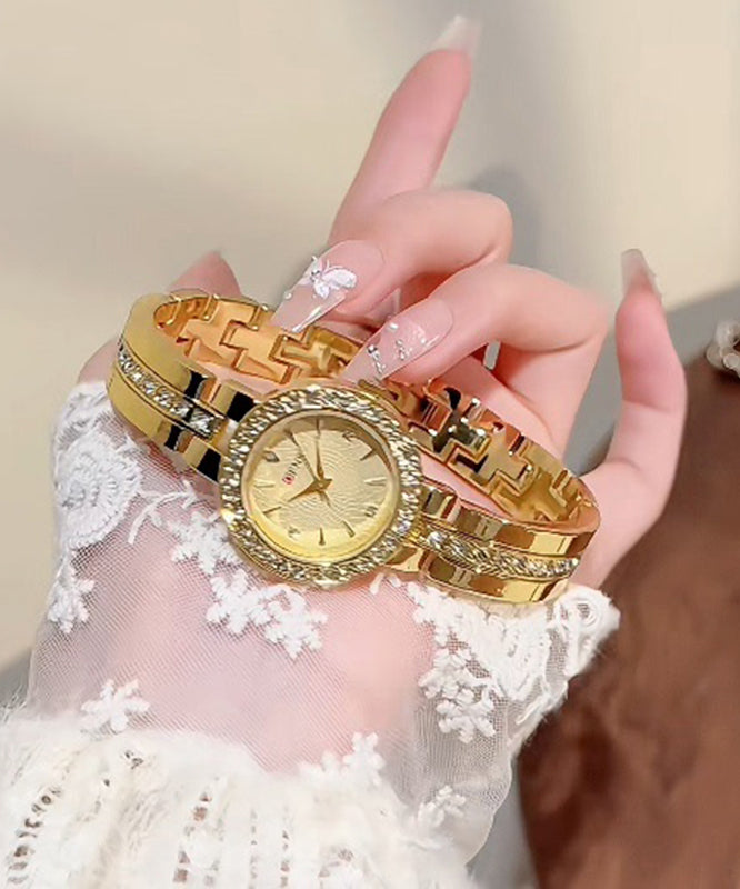 Unisex Armbåndsur med Metall og Zircon Detaljer 2