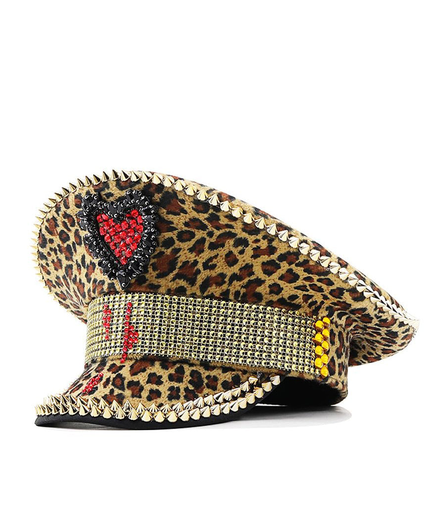 Unisex Flatbremmet Hatt med Leopardmønster 4