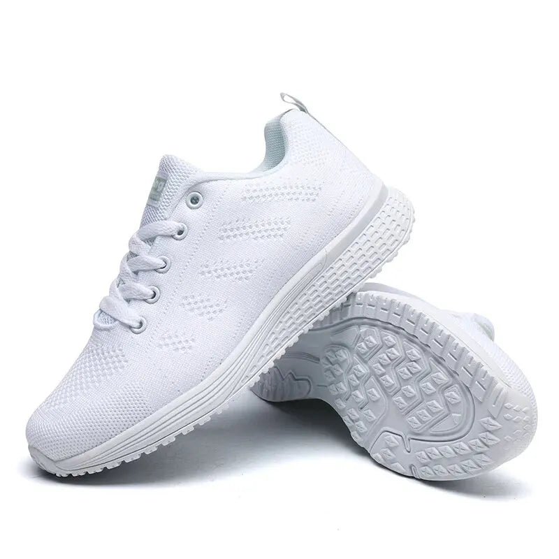 Unisex Fritidssko Pustende Mesh Flate Sneakers 4