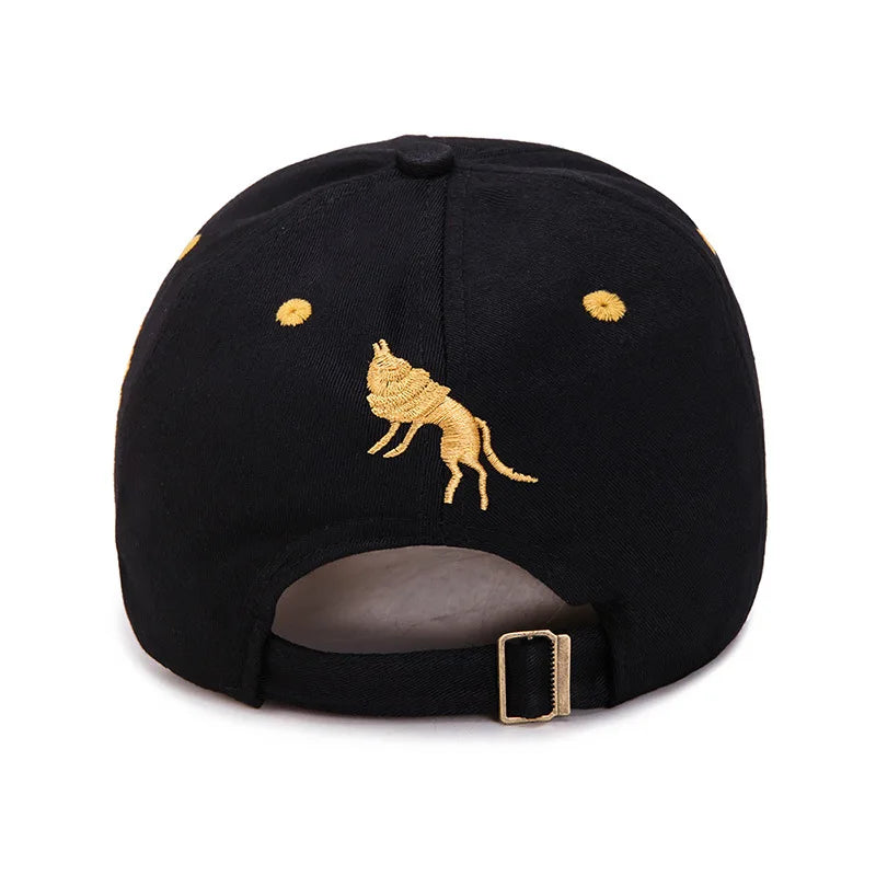 Unisex Justerbar Cap med Ulvesymbol 4