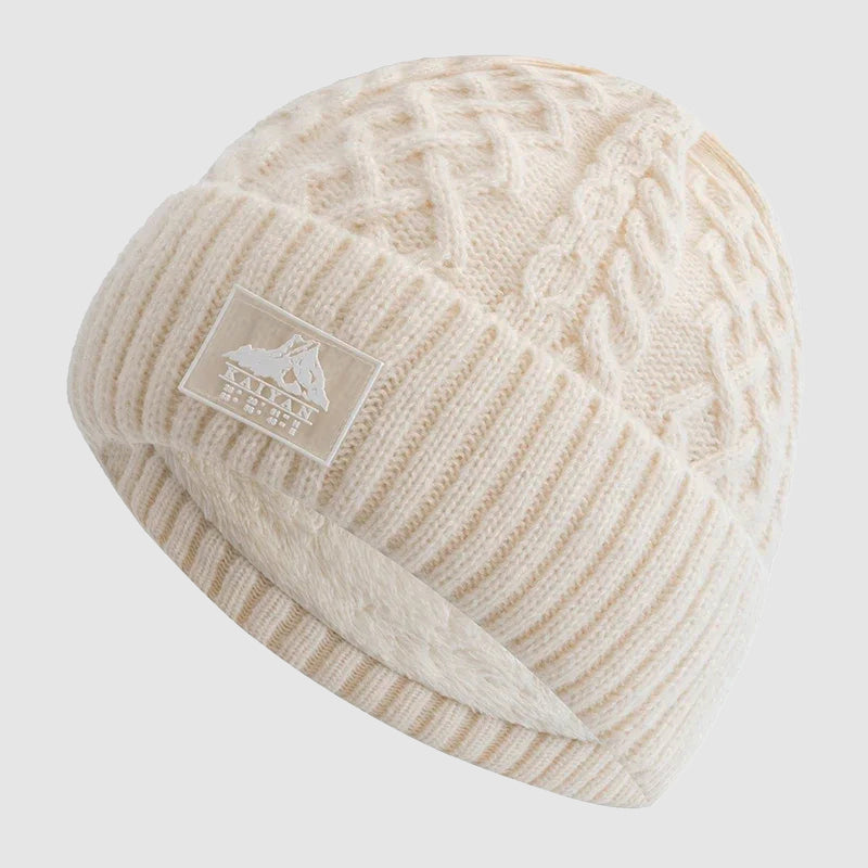 Unisex Lue med Fold-over Mansjett Strikket 1