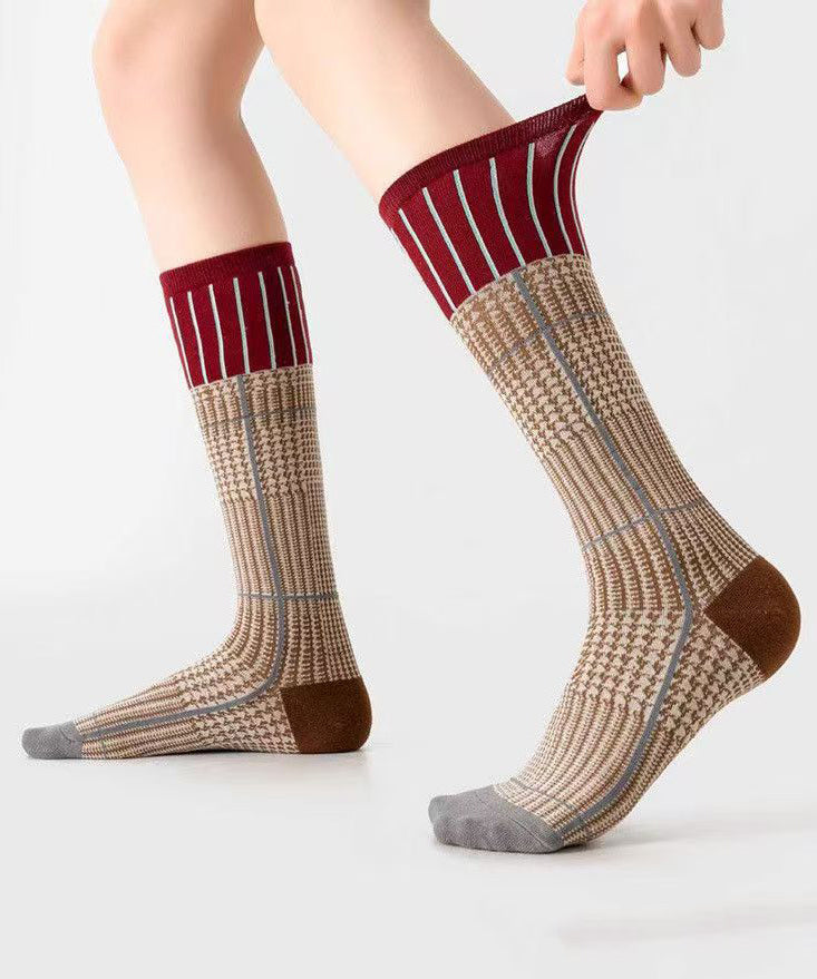 Unisex Mid Calf Sokker med Gradient Striper 1