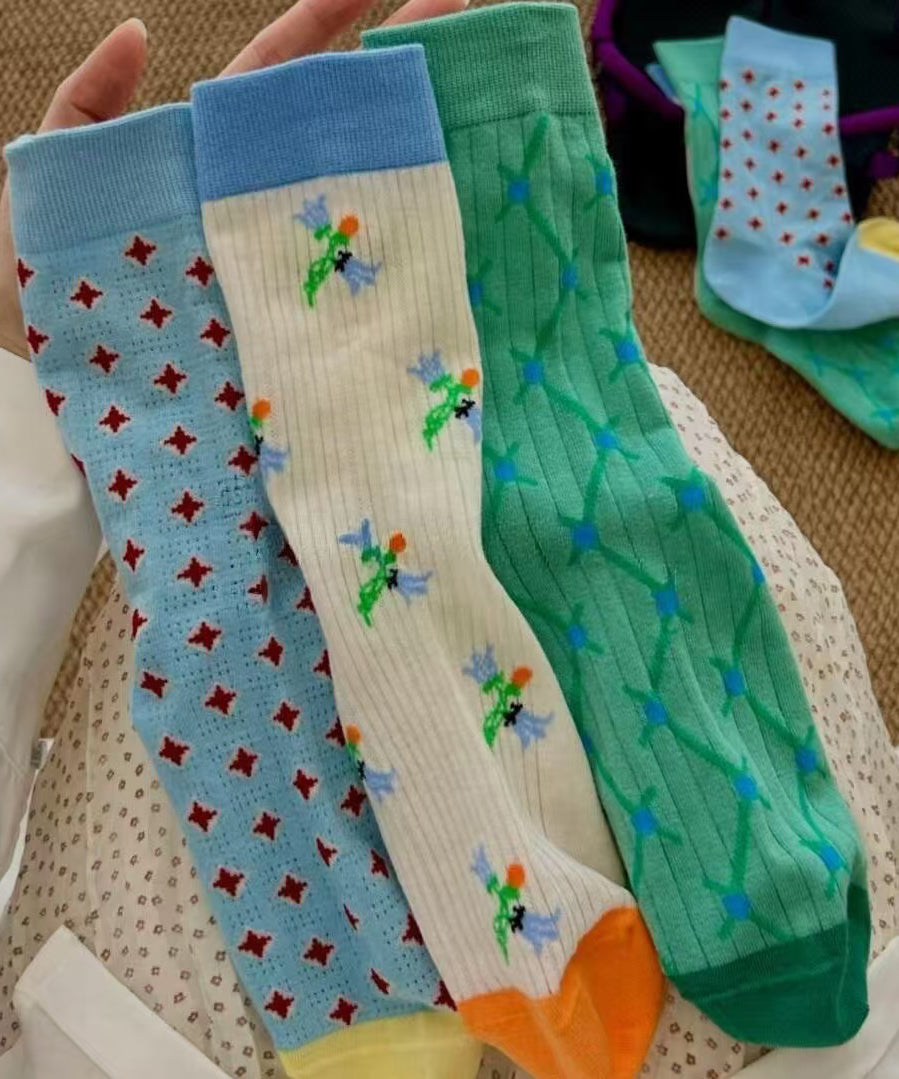 Unisex Midtkalvsokker Kontrasterende Design 0