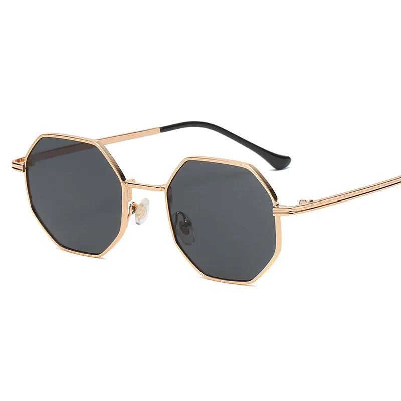 Unisex Polygon Design Vintage Solbriller 0