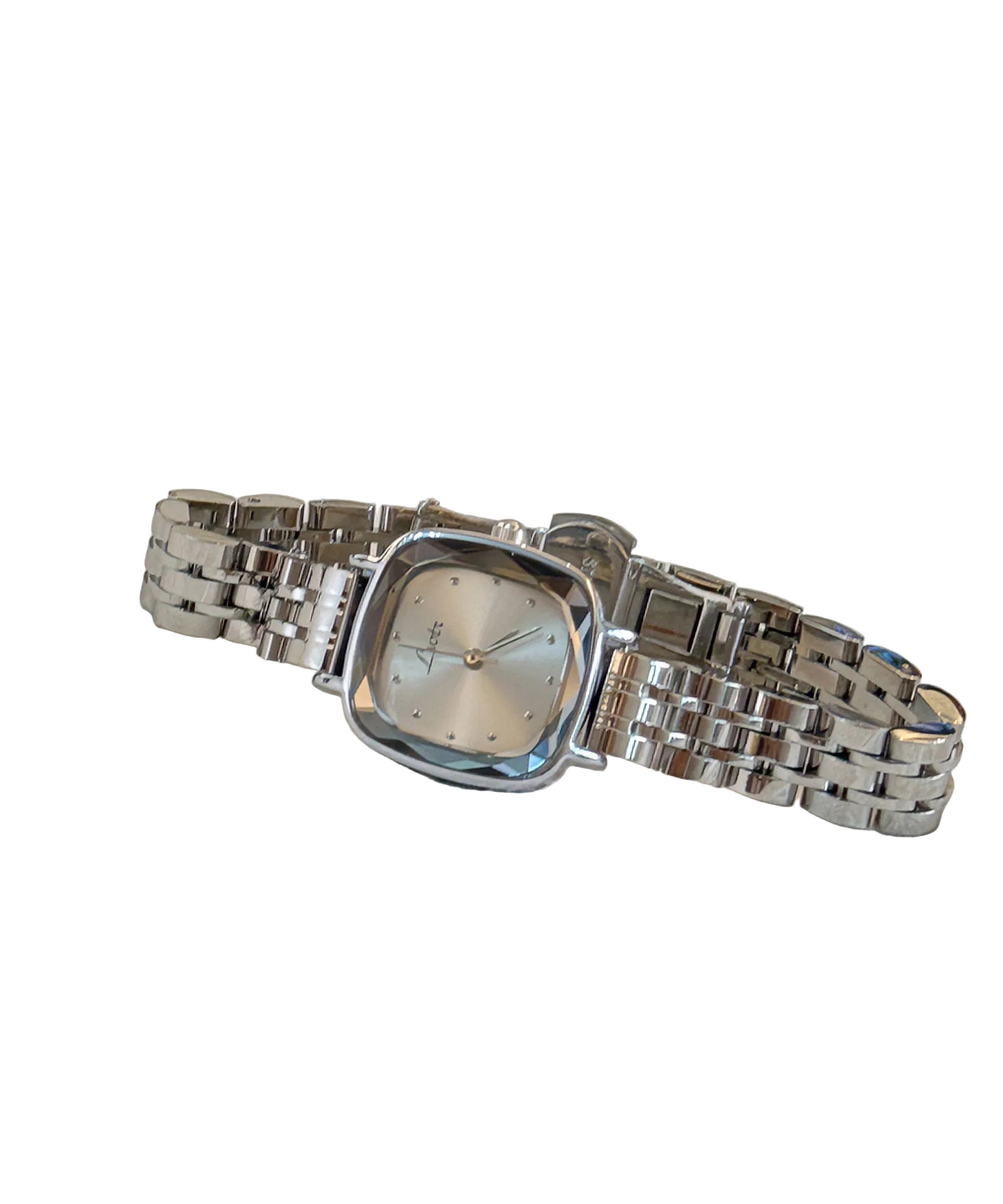 Unisex Quartz Klokke med Organisk Glass og Stilrent Design 0