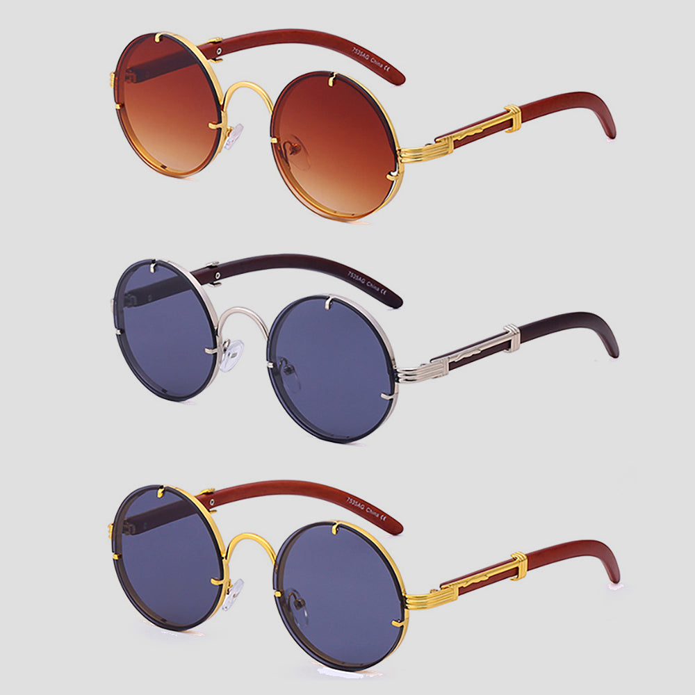 Unisex Runde Solbriller Retro Stil 6