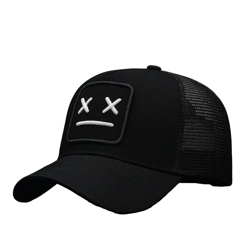 Unisex Trucker Cap med Brodert Ansiktslapp 1